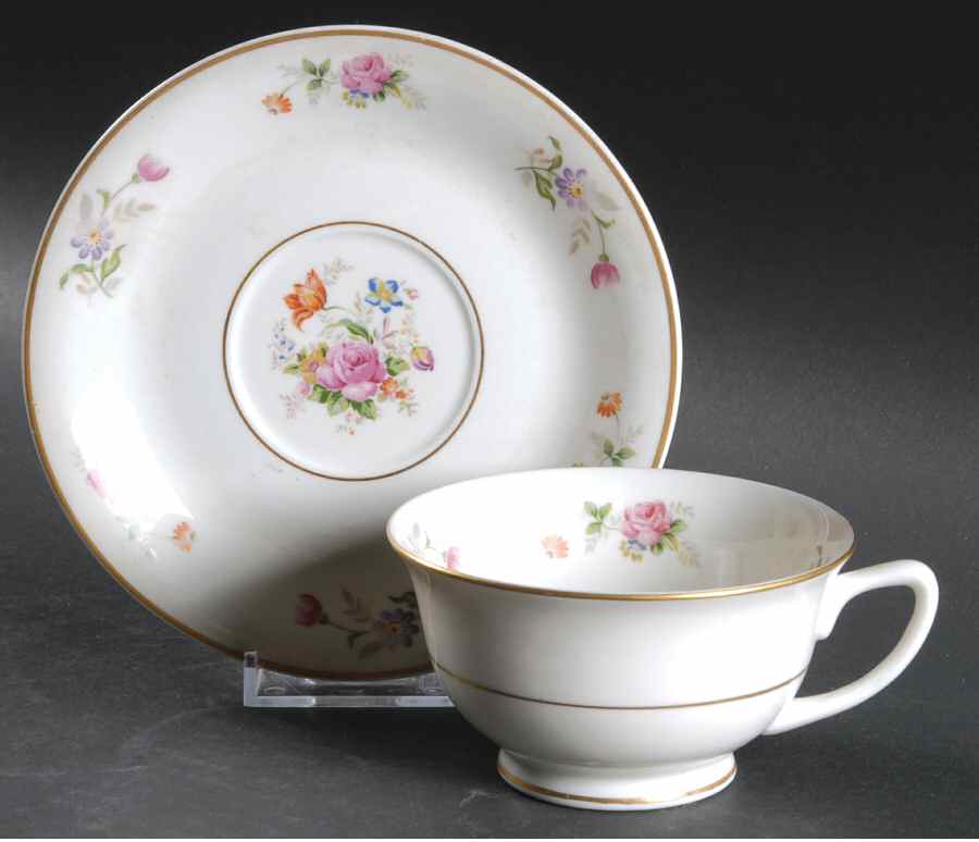 Lord Patterson (Smooth Edge) Footed Cup & Saucer Set by Royal Jackson-1
