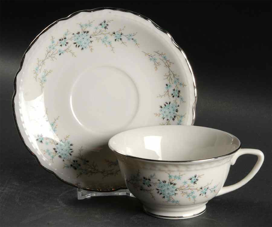 Lorelei Footed Cup & Saucer Set by Royal Jackson-1