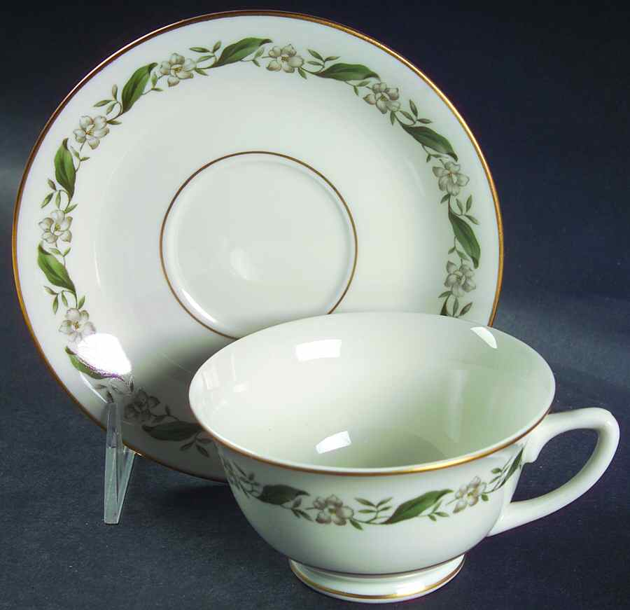 Magnolia Footed Cup & Saucer Set by Royal Jackson-1