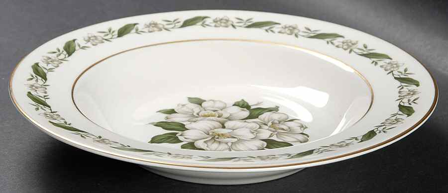 Magnolia Rim Soup Bowl by Royal Jackson-1