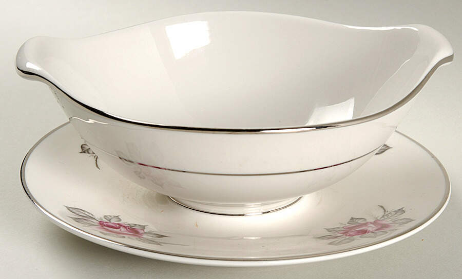 Margaret Rose Gravy Boat with Attached Underplate by Royal Jackson-1