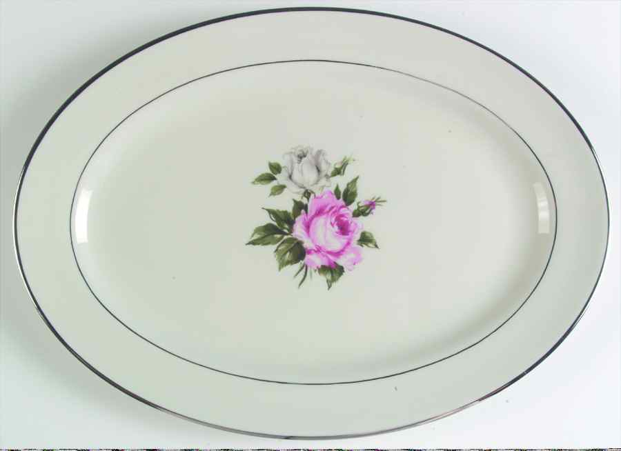Margaret Rose 15" Oval Serving Platter by Royal Jackson-1
