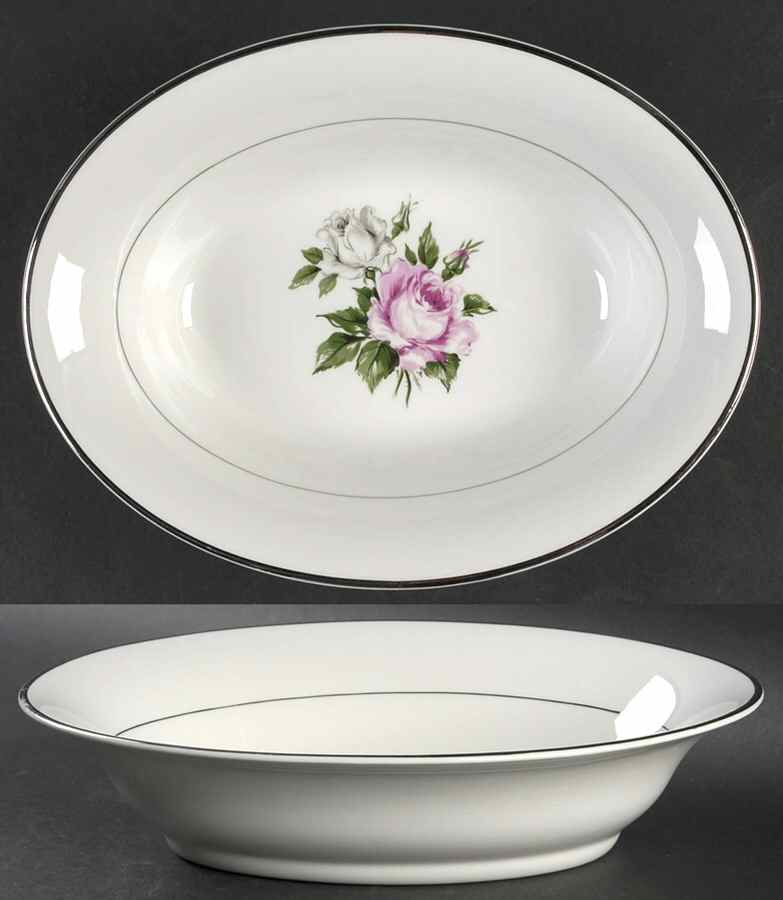 Margaret Rose 10" Oval Vegetable Bowl by Royal Jackson-1