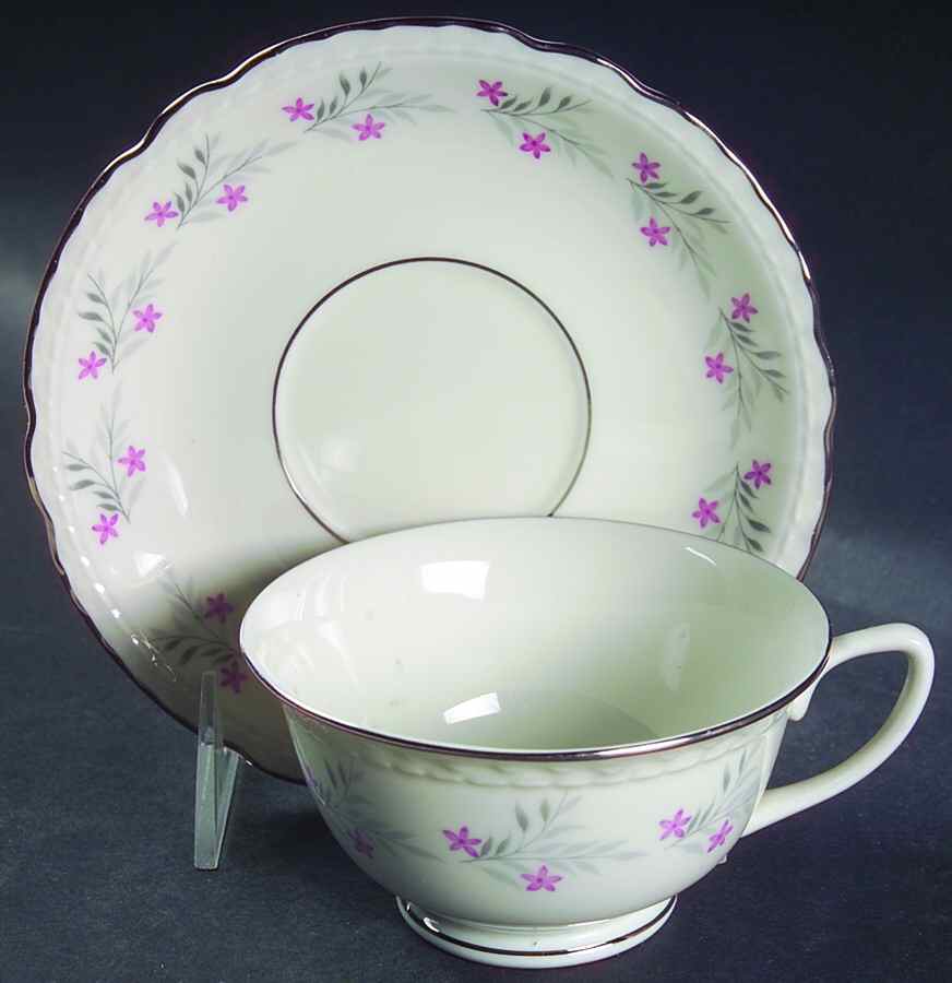 Minuet (Scalloped) Footed Cup & Saucer Set by Royal Jackson-1