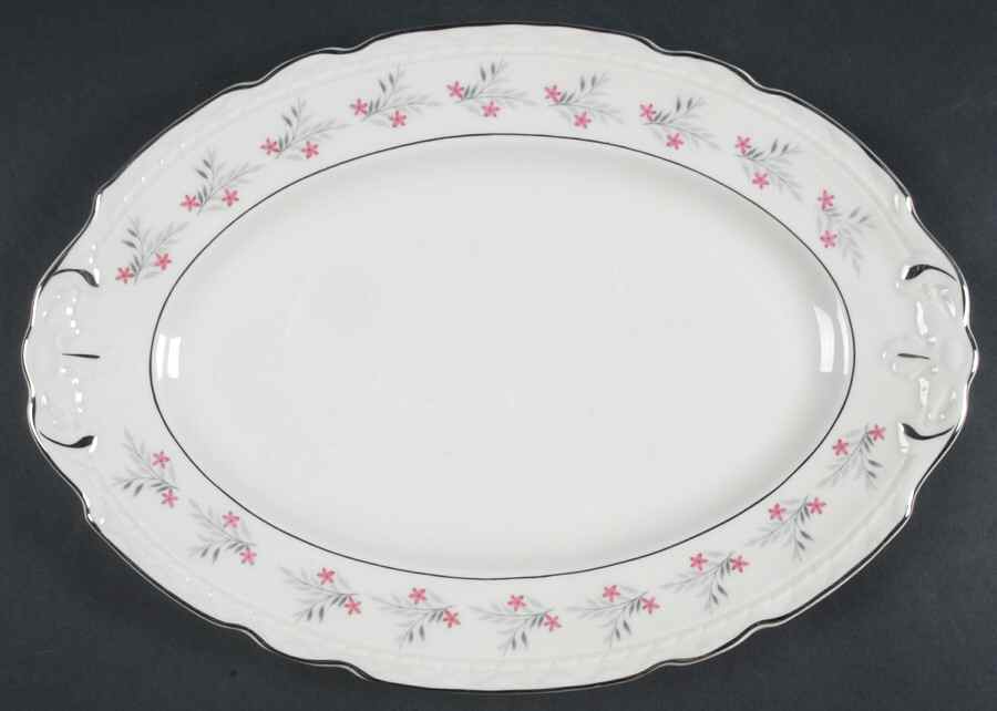 Minuet (Scalloped) 13" Oval Serving Platter by Royal Jackson-1