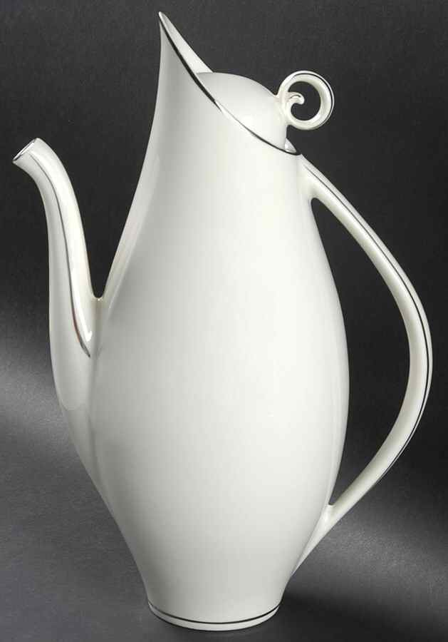 Moderne (Platinum Trim) Coffee Pot & Lid by Royal Jackson-1