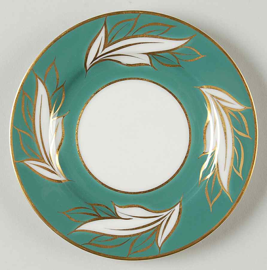 Queen Anne Teal Bread & Butter Plate by Royal Jackson-1