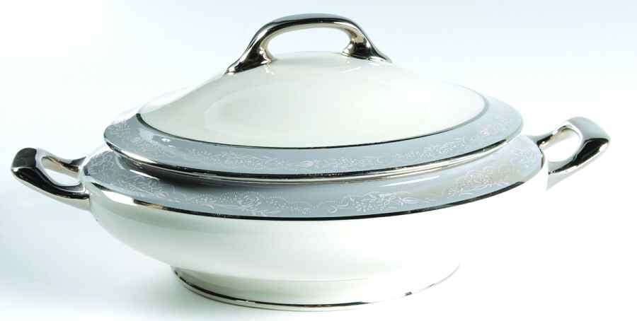 Queens Lace Round Covered Vegetable by Royal Jackson-1