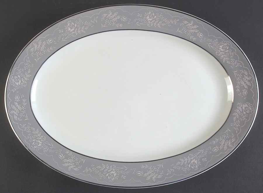 Queens Lace 15" Oval Serving Platter by Royal Jackson-1
