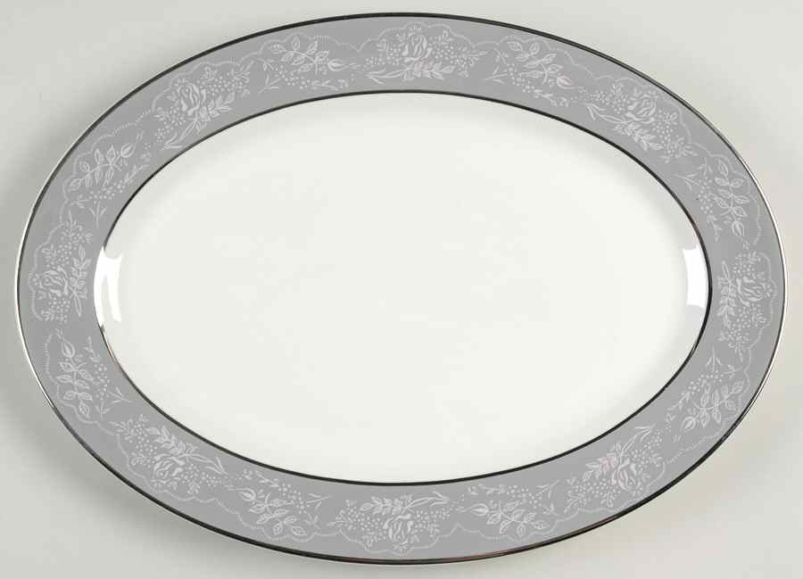 Queens Lace 13" Oval Serving Platter by Royal Jackson-1