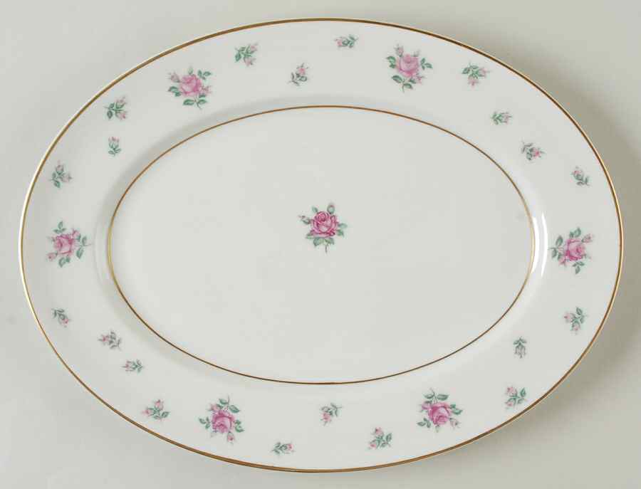 Rambler Rose 11" Oval Serving Platter by Royal Jackson-1