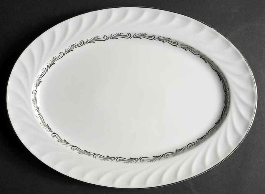 Reverie 14" Oval Serving Platter by Royal Jackson-1