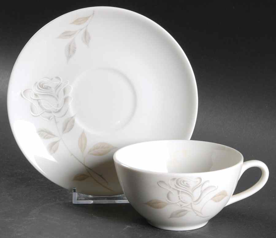 Rose Fantasy Flat Cup & Saucer Set by Royal Jackson-1