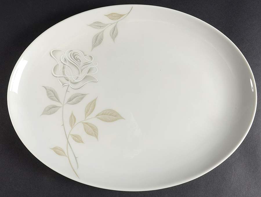 Rose Fantasy 13" Oval Serving Platter by Royal Jackson-1