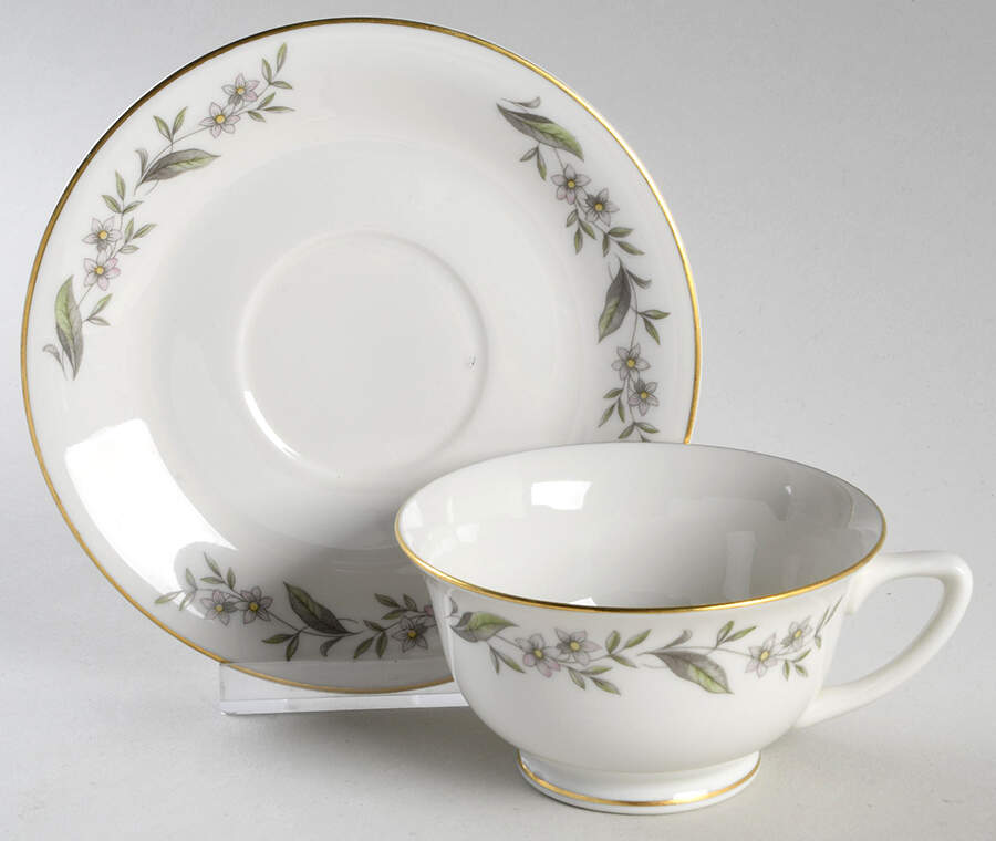 ROJ11 Footed Cup & Saucer Set by Royal Jackson-1