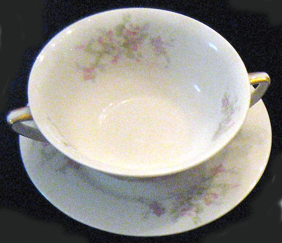 ROJ110 Footed Cream Soup Bowl & Saucer Set by Royal Jackson-1
