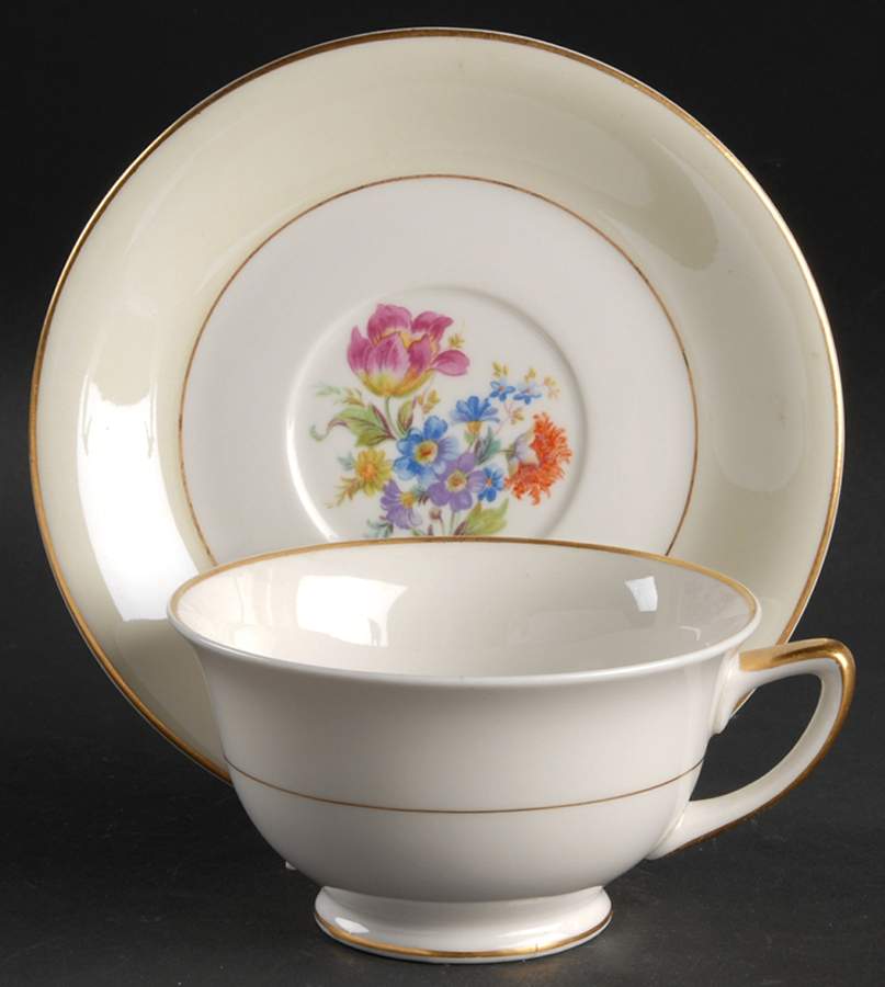 Glenda Footed Cup & Saucer Set by Royal Jackson-1