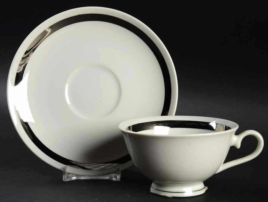 ROJ116 Footed Cup & Saucer Set by Royal Jackson-1