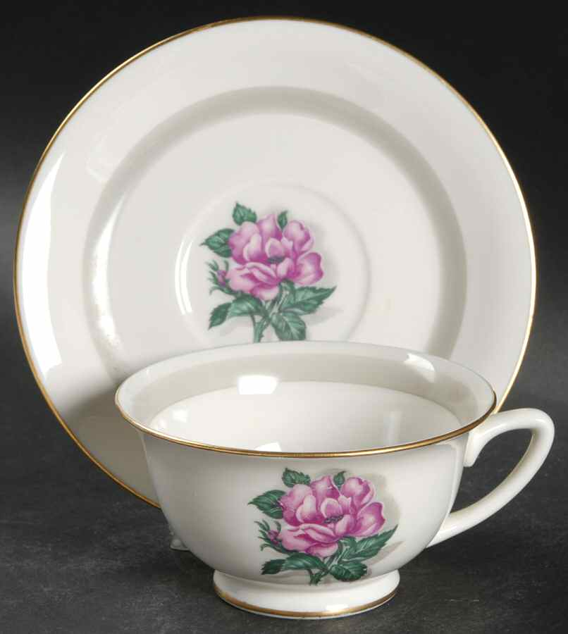ROJ17 Footed Cup & Saucer Set by Royal Jackson-1