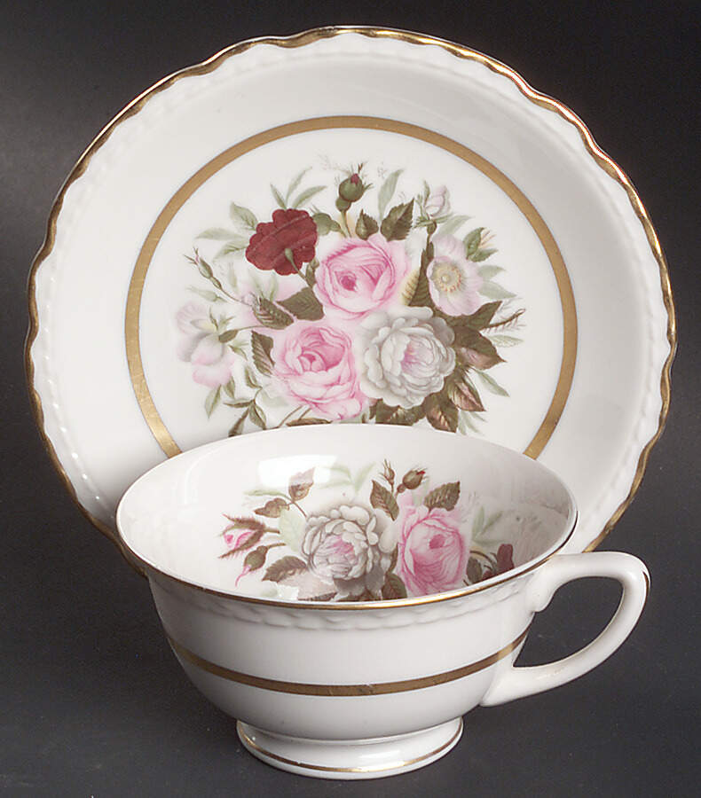 ROJ22 Footed Cup & Saucer Set by Royal Jackson-1