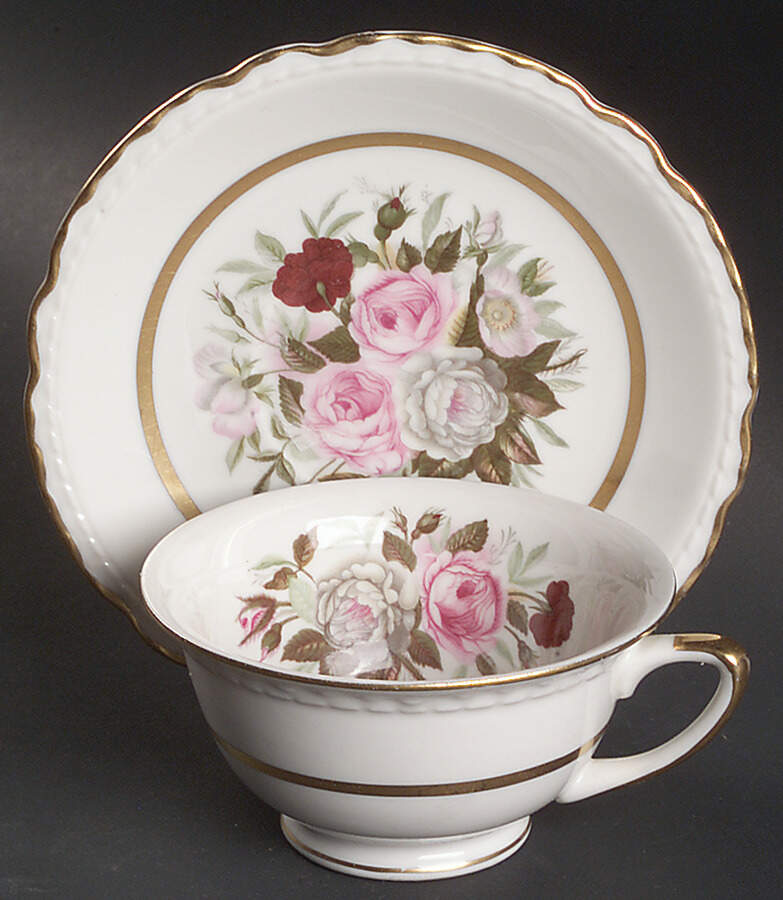 ROJ22 Footed Cup & Saucer Set by Royal Jackson-1