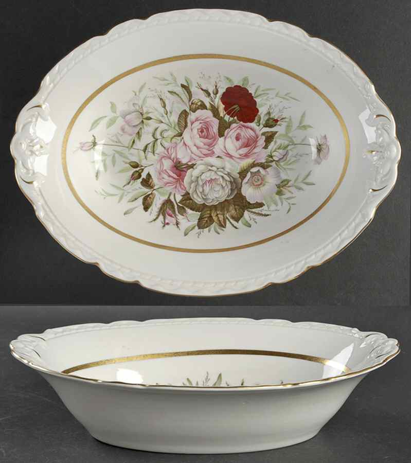 ROJ22 10" Oval Vegetable Bowl by Royal Jackson-1