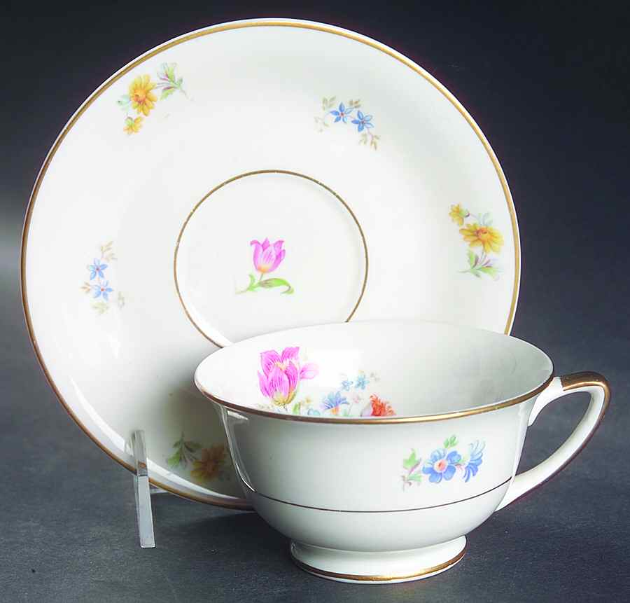 ROJ32 Footed Cup & Saucer Set by Royal Jackson-1