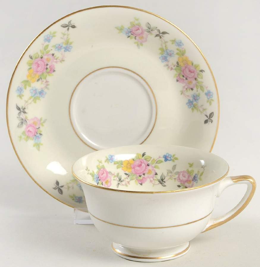 ROJ56 Footed Cup & Saucer Set by Royal Jackson-1