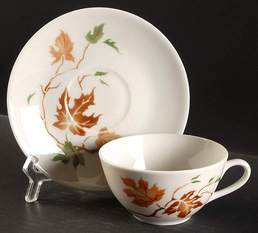 Sugar Maple Flat Cup & Saucer Set by Royal Jackson-1