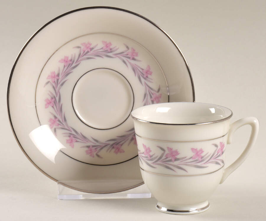 Romance Footed Demitasse Cup & Saucer Set by Royal Jackson-1