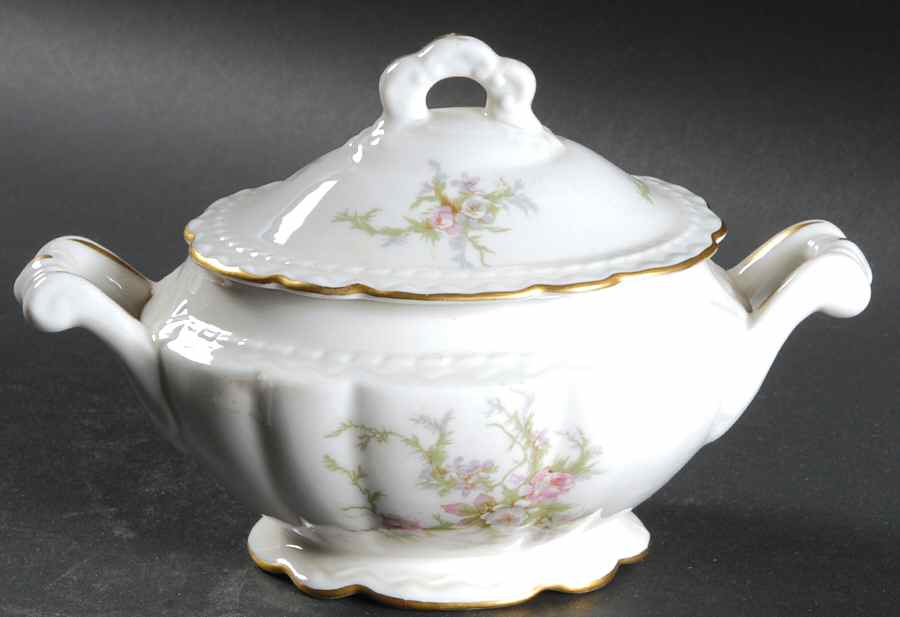 Sandra (Gold Trim) Sugar Bowl & Lid by Royal Jackson-1