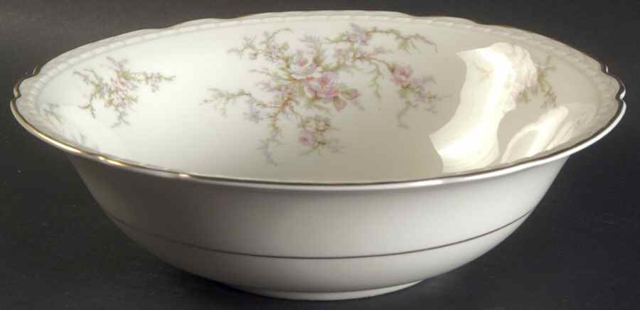 Sandra (Gold Trim) 9" Round Vegetable Bowl by Royal Jackson-1