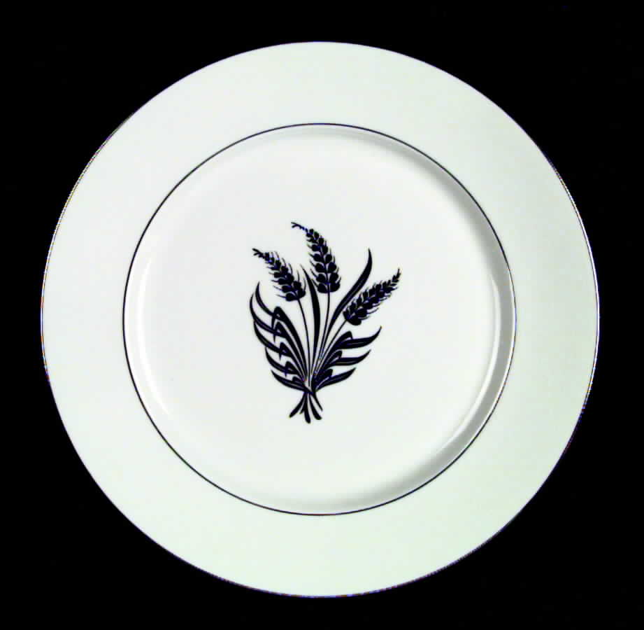 Silver Wheat White Dinner Plate by Royal Jackson-1