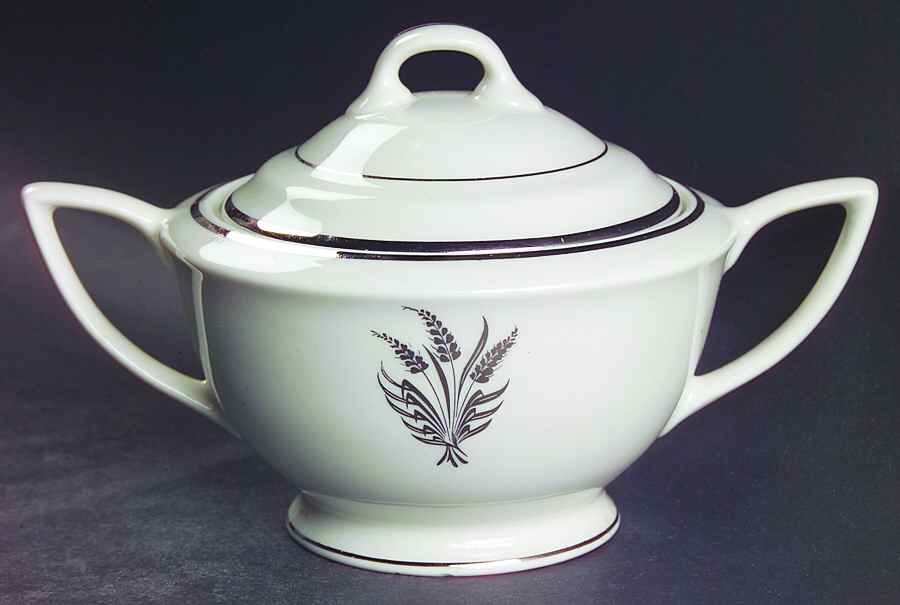 Silver Wheat White Sugar Bowl & Lid by Royal Jackson-1