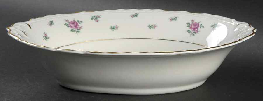 Trousseau Rose 10" Oval Vegetable Bowl by Royal Jackson-1