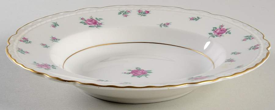 Trousseau Rose Rim Soup Bowl by Royal Jackson-1