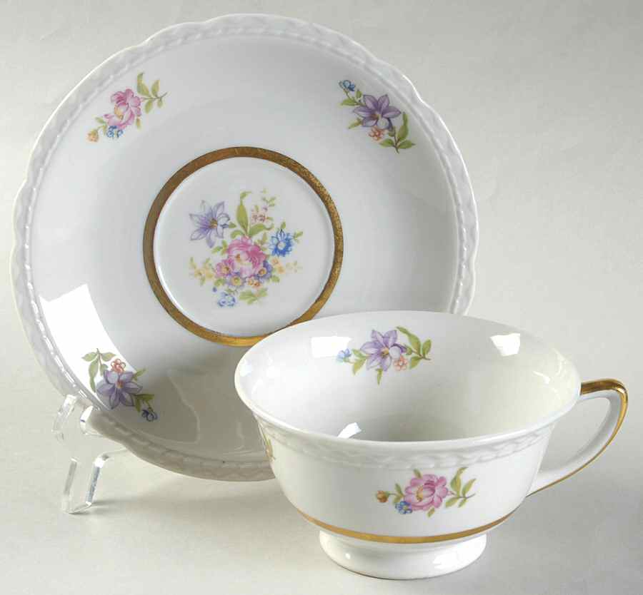 Victorian Footed Cup & Saucer Set by Royal Jackson-1