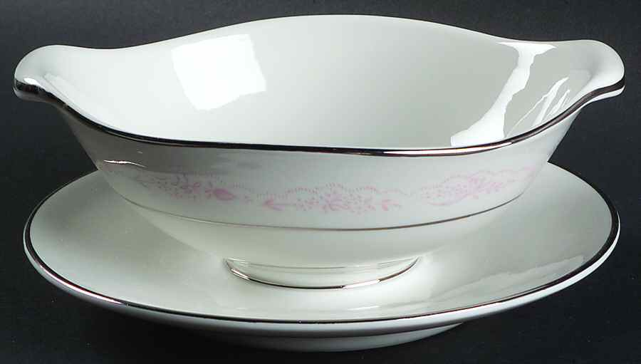 Wedding Lace Gravy Boat with Attached Underplate by Royal Jackson-1