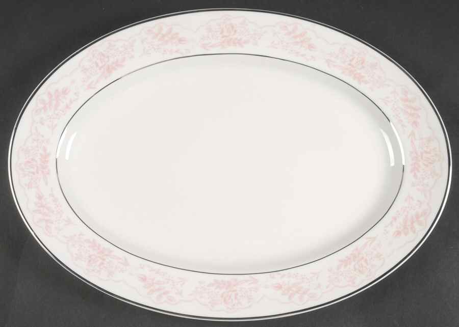 Wedding Lace 13" Oval Serving Platter by Royal Jackson-1