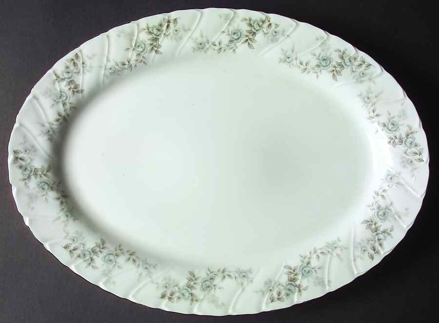 Blue Lace 16" Oval Serving Platter by Royal M-Mita-1