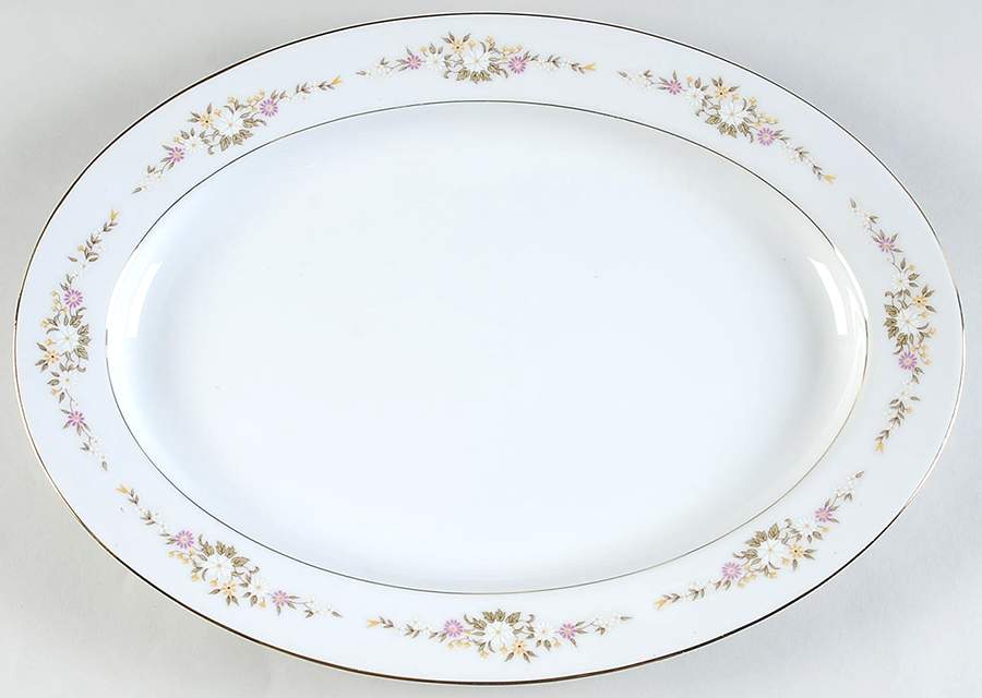 Bouquet 16" Oval Serving Platter by Royal M-Mita-1