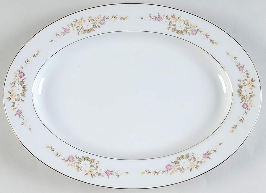 Bouquet 12" Oval Serving Platter by Royal M-Mita-1