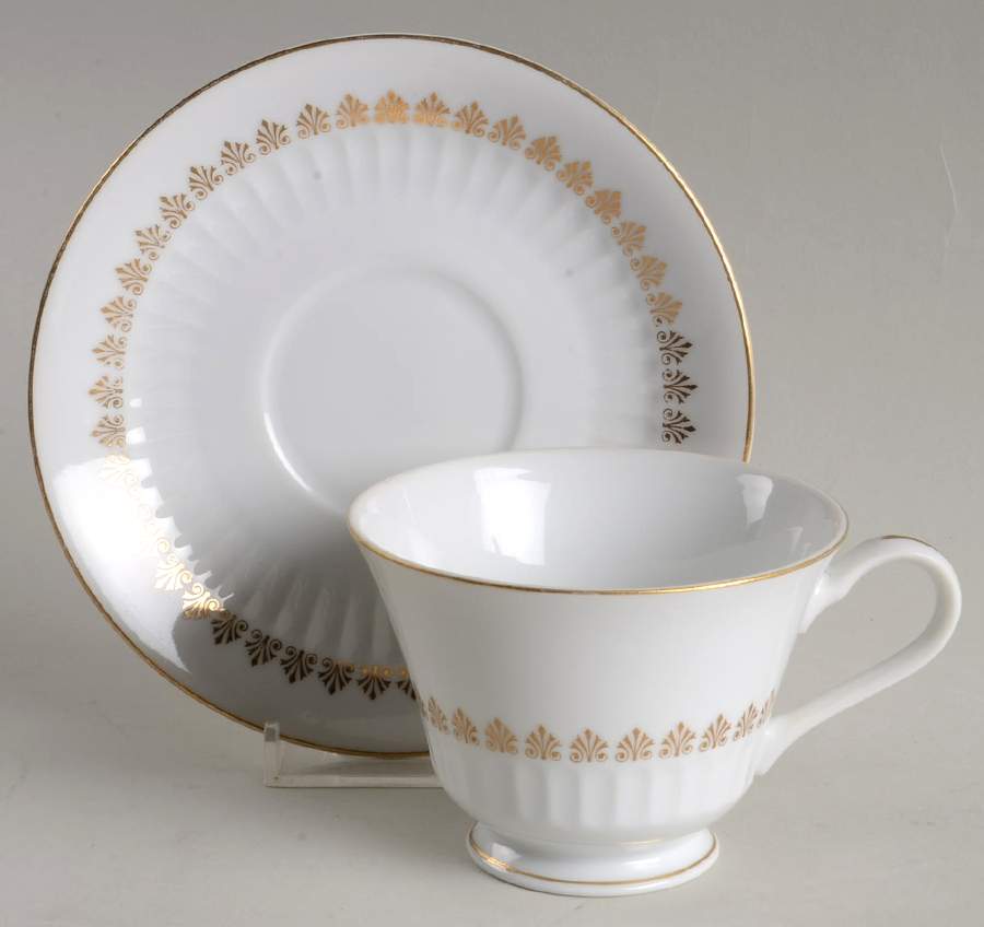 Century Footed Cup & Saucer Set by Royal M-Mita-1