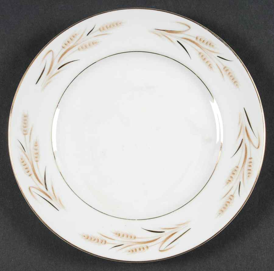 Gold Wheat Bread & Butter Plate by Royal M-Mita-1
