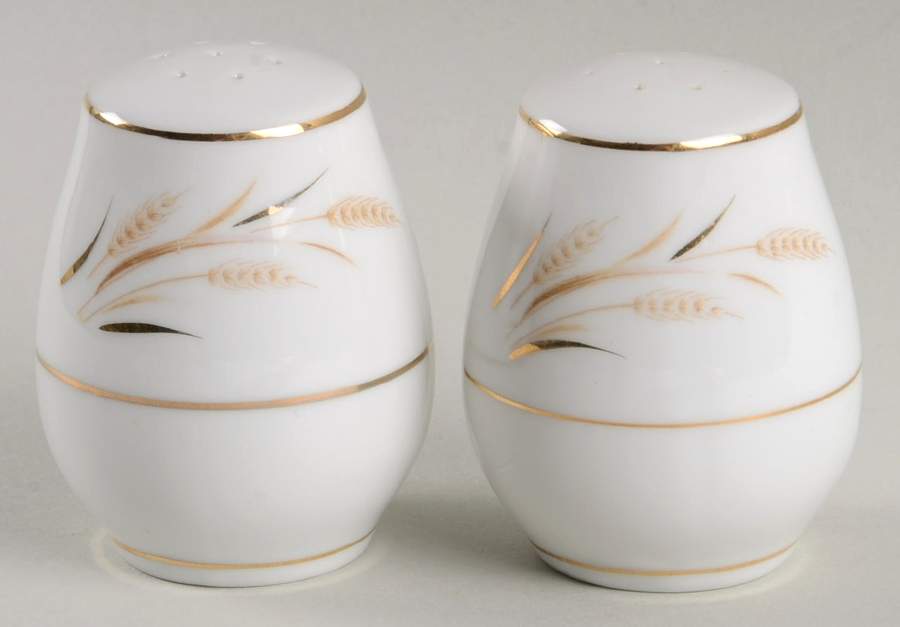 Gold Wheat Salt & Pepper Set by Royal M-Mita-1