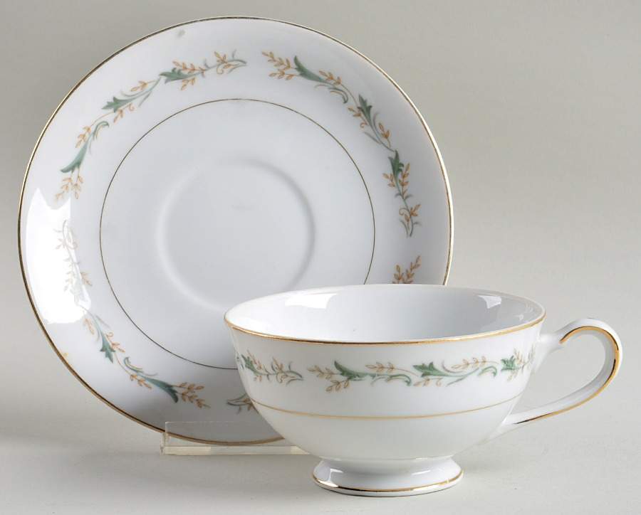 Huntington Footed Cup & Saucer Set by Royal M-Mita-1