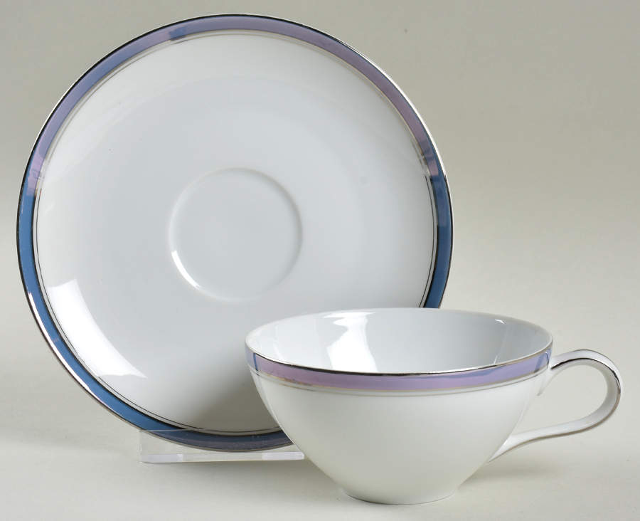 Kent Flat Cup & Saucer Set by Royal M-Mita-1
