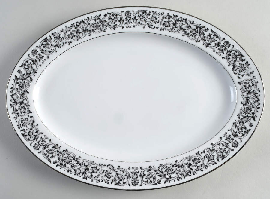 Kingsley 14" Oval Serving Platter by Royal M-Mita-1