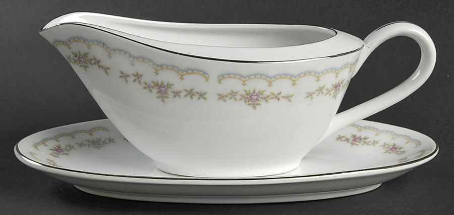 Margaret Anne Gravy Boat & Underplate/Relish by Royal M-Mita-1