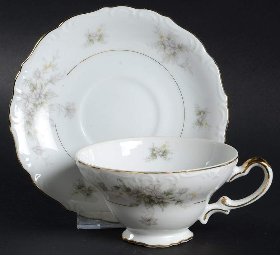 Olivia Footed Cup & Saucer Set by Royal M-Mita-1